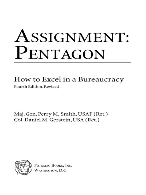 Title details for Assignment: Pentagon by Maj. Gen. Perry M. Smith, USAF - Wait list
